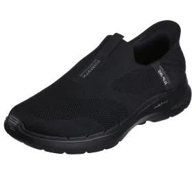 Skechers Men's Gowalk 6 Slip-Ins-Athletic Slip-On Walking Shoes | Casual Sneakers with Memory Foam, Black, 9